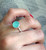 Pink or Aqua Blue Round Faceted Chalcedony Sterling Silver Ring