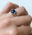 Blue Golden Flecked Lapis Lazuli Sterling Silver Solitaire Ring | Amethyst or Tiger Eye Solitaire Ring