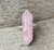 Rocker Hexagon Pink Rose Quartz Wand Double Terminated Point Sterling Silver Ring | Geometric Jewelry | Rose Quartz Ring | Healing Crystal