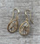 Glam Rock Gold Crystal Glass Pendant Earrings