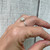 Large Round Faceted Rainbow Moonstone Sterling Silver Ring