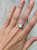 Large Round Faceted Rainbow Moonstone Sterling Silver Ring
