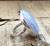 Large Oval Lilac Lace Agate Sterling Silver Statement Ring 