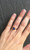 Minimalist Elegant Blue Pearlized Kyanite 8mm Round Solitaire Gold Ring in 14 Karat Gold