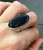 Large Oval Blue Sparkly Sandstone Sterling Silver Statement Ring | Blue Sandstone Ring | Silver Ring | Choose Your Stone | Boho | Rocker