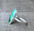Minimalist Oval Emerald Green Malachite Sterling Silver Ring