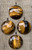 Boho Chic Large Round Geometric Rose Cut Golden Tiger Eye Statement Ring in Sterling Silver