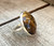 Boho Chic Large Round Geometric Rose Cut Golden Tiger Eye Statement Ring in Sterling Silver