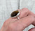Elegant Octagon Brown Gold Tiger Eye Geometric Statement Ring