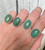 Elegant Oval Emerald Green Aventurine Statement Sterling Silver Ring