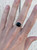 Elegant Oval Black Onyx Ring with Sterling Silver Accents and Band 