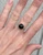 Golden Sheen Black Obsidian Sterling Silver Solitaire Ring