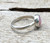 Elegant Minimalist Light Blush Pink Opal Solitaire Sterling Silver Ring