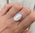 Elegant Large Oval White Rainbow Moonstone Sterling Silver Statement Ring 