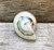 White Sea Nautilus Shell with Mother of Pearl and Resin set in Sterling Silver