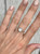 White Luminescent Moonstone in Scallop Bezel Sterling Silver Ring