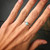 Sky Blue Larimar Sterling Silver Solitaire Ring with Serrated Setting