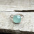Romantic Cushion Cut Aqua Ocean Blue Chalcedony Boho Ring in Sterling Silver