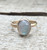 Minimalist Elegant Solitaire Oval Moonstone Birthstone Gold Ring in 14 Karat Gold