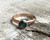 Elegant Romantic Flashy Labradorite Sterling Silver and Rose Gold Filled Ring