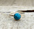 Elegant Round Turquoise Blue Solitaire Ring in Sterling Silver