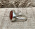 Elegant Blood Red Orange Large Oval Carnelian Sterling Silver Ring | Horizontal Setting