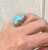 Sea and Sky Free Form Larimar Sterling Silver Ring