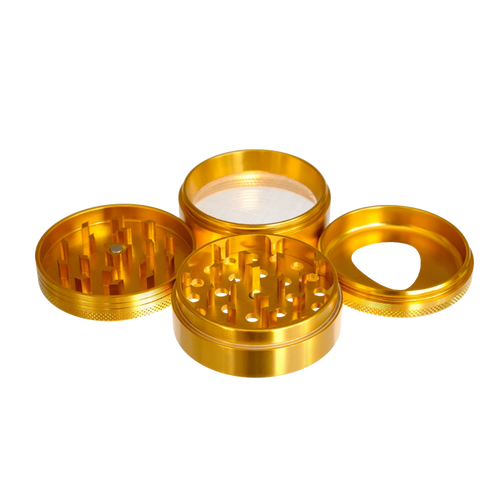 Grinder 4pc 2.5" 60mm Zinc Alloy Gold