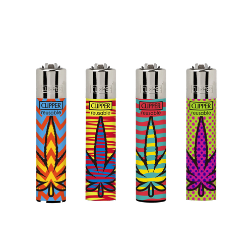 Clipper Lighters - Painted Leaves