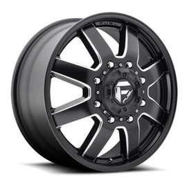 Fuel Off-Road Maverick Front Dually Wheel - Black & Milled Fuel Off-Road Maverick Front Dually Wheel - Black & Milled