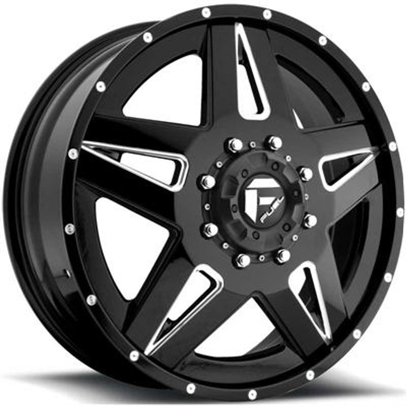 Fuel Off-Road Full Blown Front Dually Wheel - White & Black Fuel Off-Road Full Blown Front Dually Wheel - White & Black