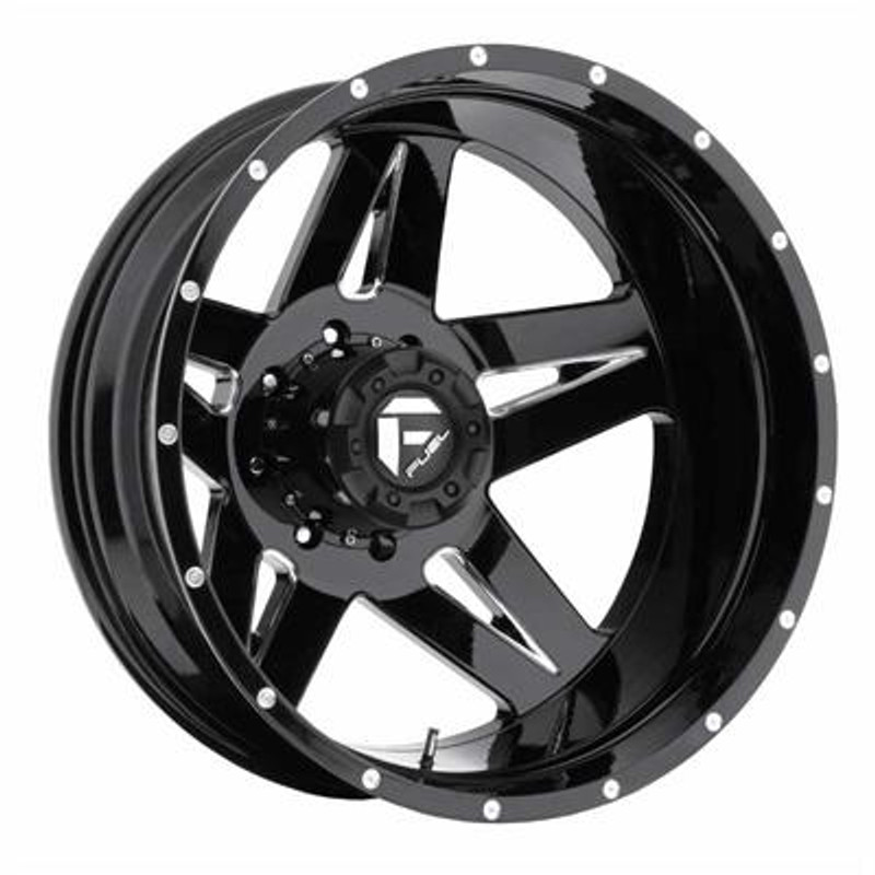 Fuel Off-Road Full Blown Rear Dually Wheel - Chrome & Black Fuel Off-Road Full Blown Rear Dually Wheel - Chrome & Black