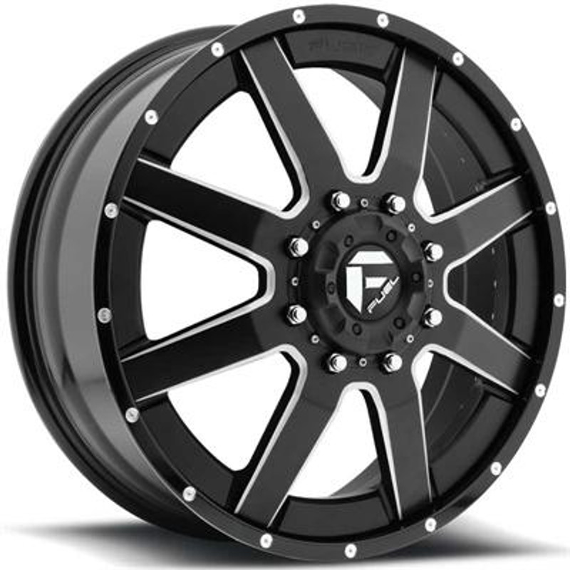Fuel Off-Road Maverick Front Dually Wheel - Black/Milled Fuel Off-Road Maverick Front Dually Wheel - Black/Milled