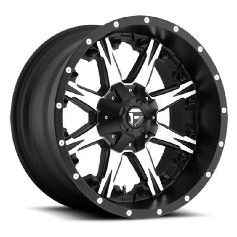 Fuel Off-Road Nutz Wheel - Black & Machined Fuel Off-Road Nutz Wheel - Black & Machined