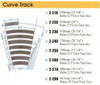 KATO UNITRACK HO 31 1/8" Radius 22.5° Curve Track (4) 2-250