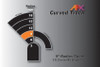 AFX 9" radius 1/8 (45 degree) curve track diagram