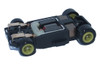 Bulldog AFX Brass Class rolling HO scale slot car chassis bottom view