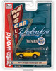 Auto World ThunderJet 1970 Dodge Challenger T/A yellow HO slot car in package