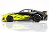 AFX Mega-G+ 2021 Camaro ZL1 wildfire lime/black HO slot car side view