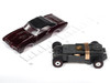 Auto World ThunderJet 1969 Pontiac GTO Convertible burgundy HO slot car body & chassis