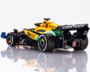 AFX Mega-G+ McLaren F1 MCL38 Senna Monaco 2024 HO slot car side rear view AFX Mega-G+ McLaren F1 MCL38 Senna Monaco 2024 HO slot car side rear view