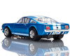 AFX Mega-G+ 1966 Shelby GT350 blue white stripes HO slot car rear view