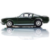 AFX Mega-G+ 1966 Shelby GT350 ivy green white stripes HO slot car side view
