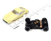 Auto World X-Traction 1973 Datsun 240Z yellow HO slot car body & chassis