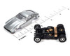 Auto World X-Traction 1973 Datsun 240Z silver HO slot car body & chassis