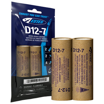 Estes D12-7 model rocket engines 10040
