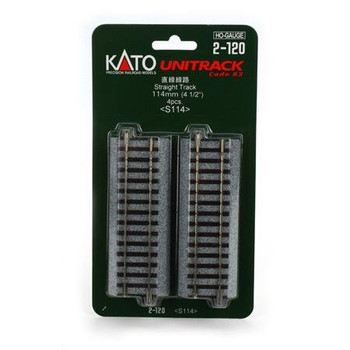 Kato Unitrack 4 1/2 inch HO scale straight track 2-120
