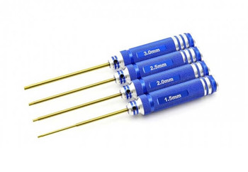 HobbyStar metric Ti-Nitride coated hex driver set