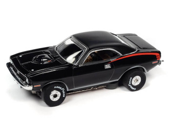 Auto World ThunderJet 1970 Plymouth Cuda black HO slot car