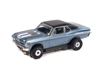 Auto World ThunderJet 1969 Chevy Nova SS blue HO slot car